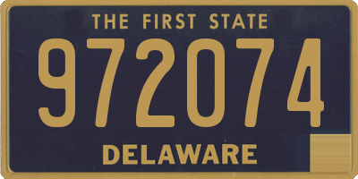 DE license plate 972074