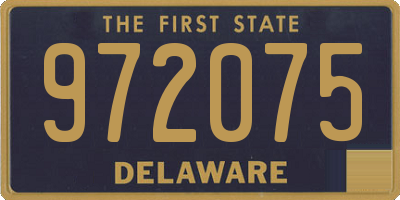 DE license plate 972075