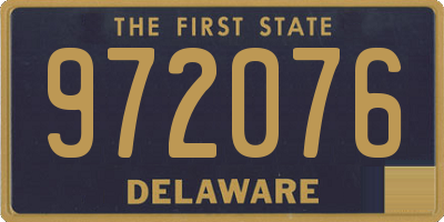 DE license plate 972076