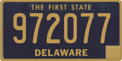 DE license plate 972077