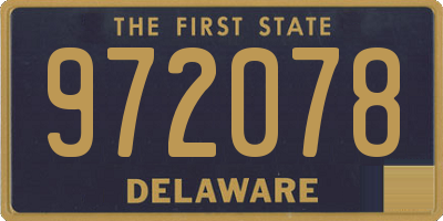 DE license plate 972078