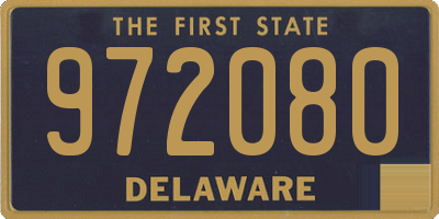 DE license plate 972080