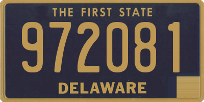 DE license plate 972081