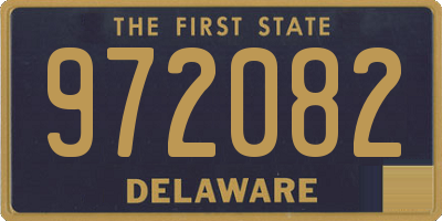 DE license plate 972082