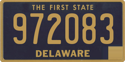 DE license plate 972083