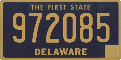 DE license plate 972085