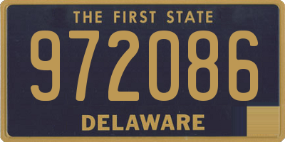 DE license plate 972086