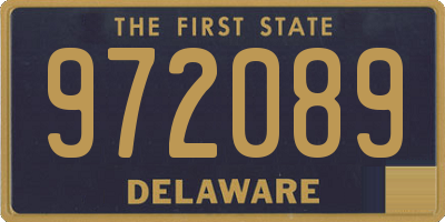 DE license plate 972089