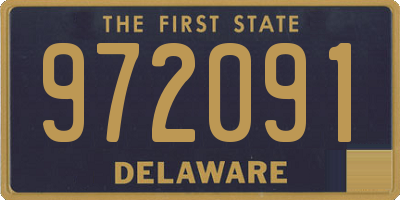 DE license plate 972091