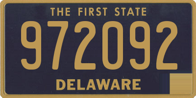 DE license plate 972092