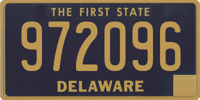 DE license plate 972096