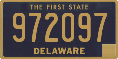 DE license plate 972097