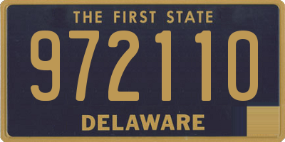 DE license plate 972110