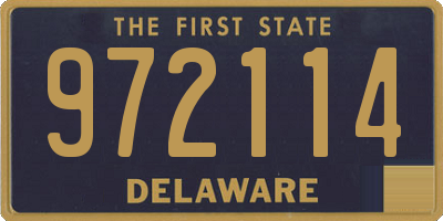 DE license plate 972114