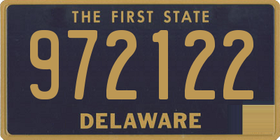 DE license plate 972122