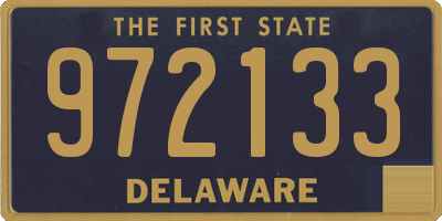 DE license plate 972133
