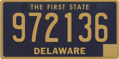 DE license plate 972136