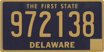 DE license plate 972138