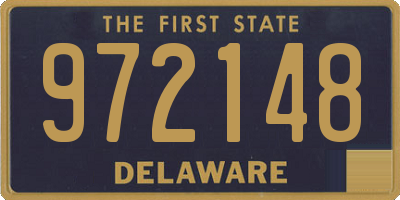 DE license plate 972148