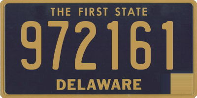 DE license plate 972161