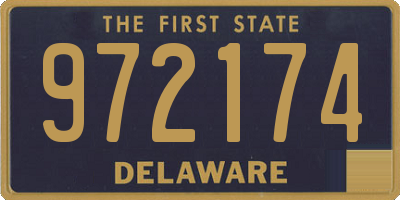 DE license plate 972174