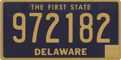DE license plate 972182