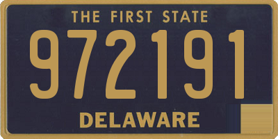 DE license plate 972191
