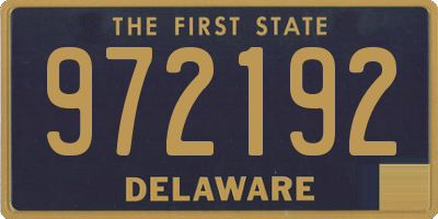 DE license plate 972192