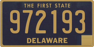 DE license plate 972193