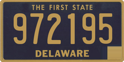 DE license plate 972195