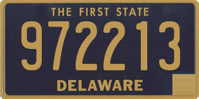DE license plate 972213