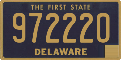 DE license plate 972220