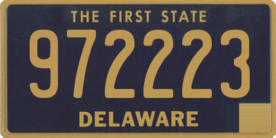 DE license plate 972223