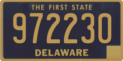 DE license plate 972230