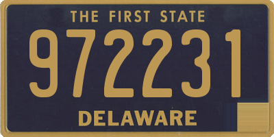DE license plate 972231