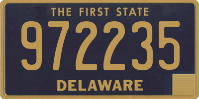 DE license plate 972235
