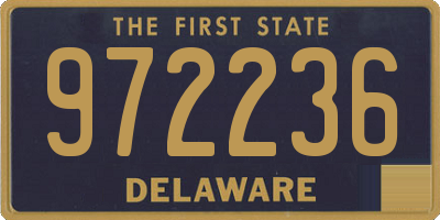 DE license plate 972236