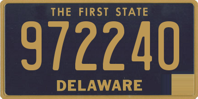 DE license plate 972240