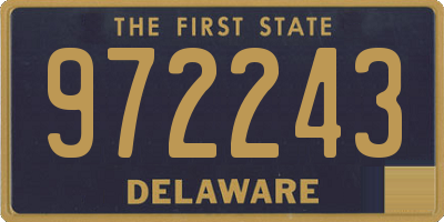DE license plate 972243