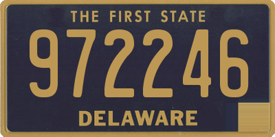 DE license plate 972246
