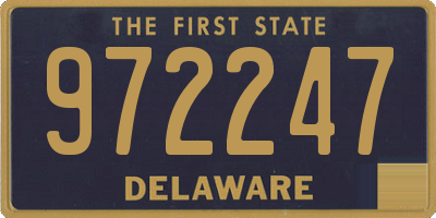 DE license plate 972247