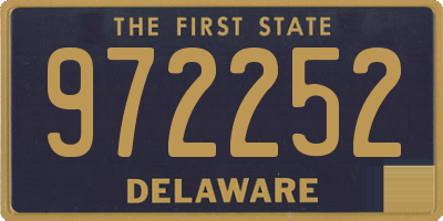 DE license plate 972252
