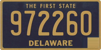 DE license plate 972260