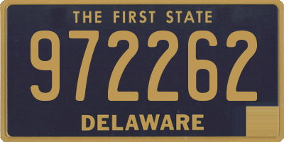 DE license plate 972262
