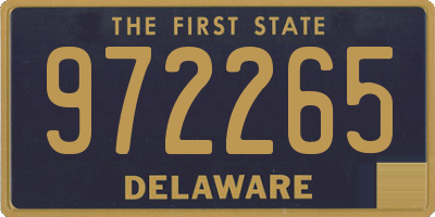 DE license plate 972265