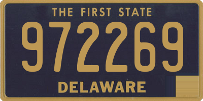 DE license plate 972269