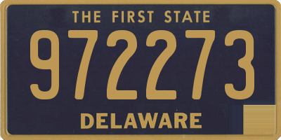DE license plate 972273