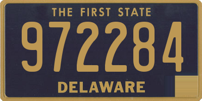 DE license plate 972284