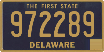 DE license plate 972289