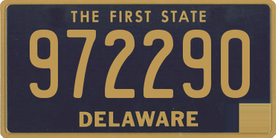 DE license plate 972290